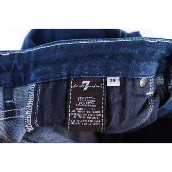 7 For All Mankind Women's Size 29 Blue Skinny Jeans High Waist Gwenevere Denim - Picture 4 of 7